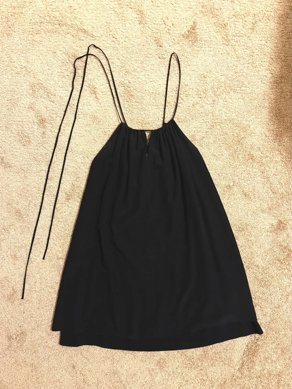 rag & bone Black Spaghetti-Strap Midi Dress